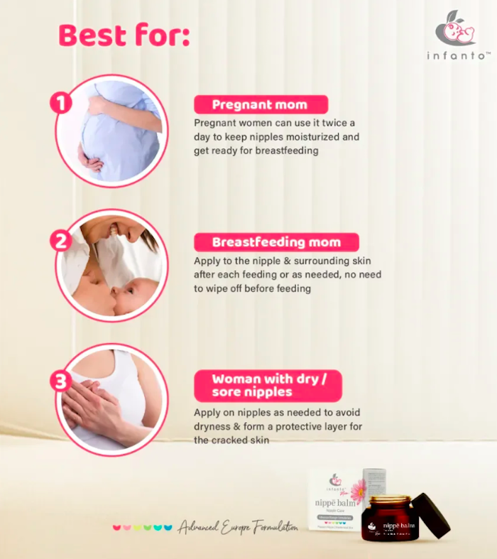 infanto breastfeeding pregnancy mom women nipple sore nipple crack nipple injure care balm lotion 母乳妈妈乳头受伤修复膏